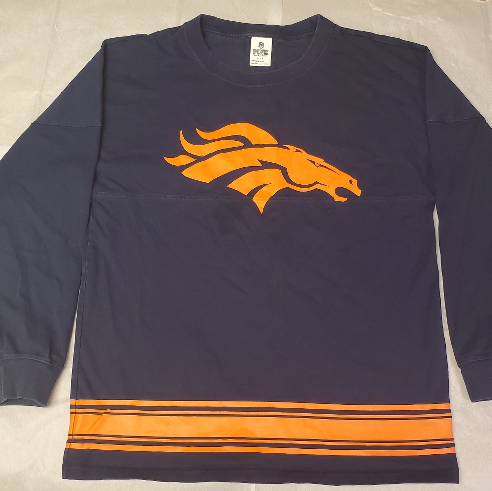 Victoria’s Secret PINK Denver Broncos NFL Long Sleeve Shirt Size Small